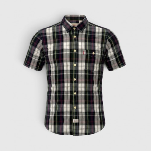 Levi’s Unisex Καρό Κοντομάνικο Πουκάμισο M / Pre-Owned